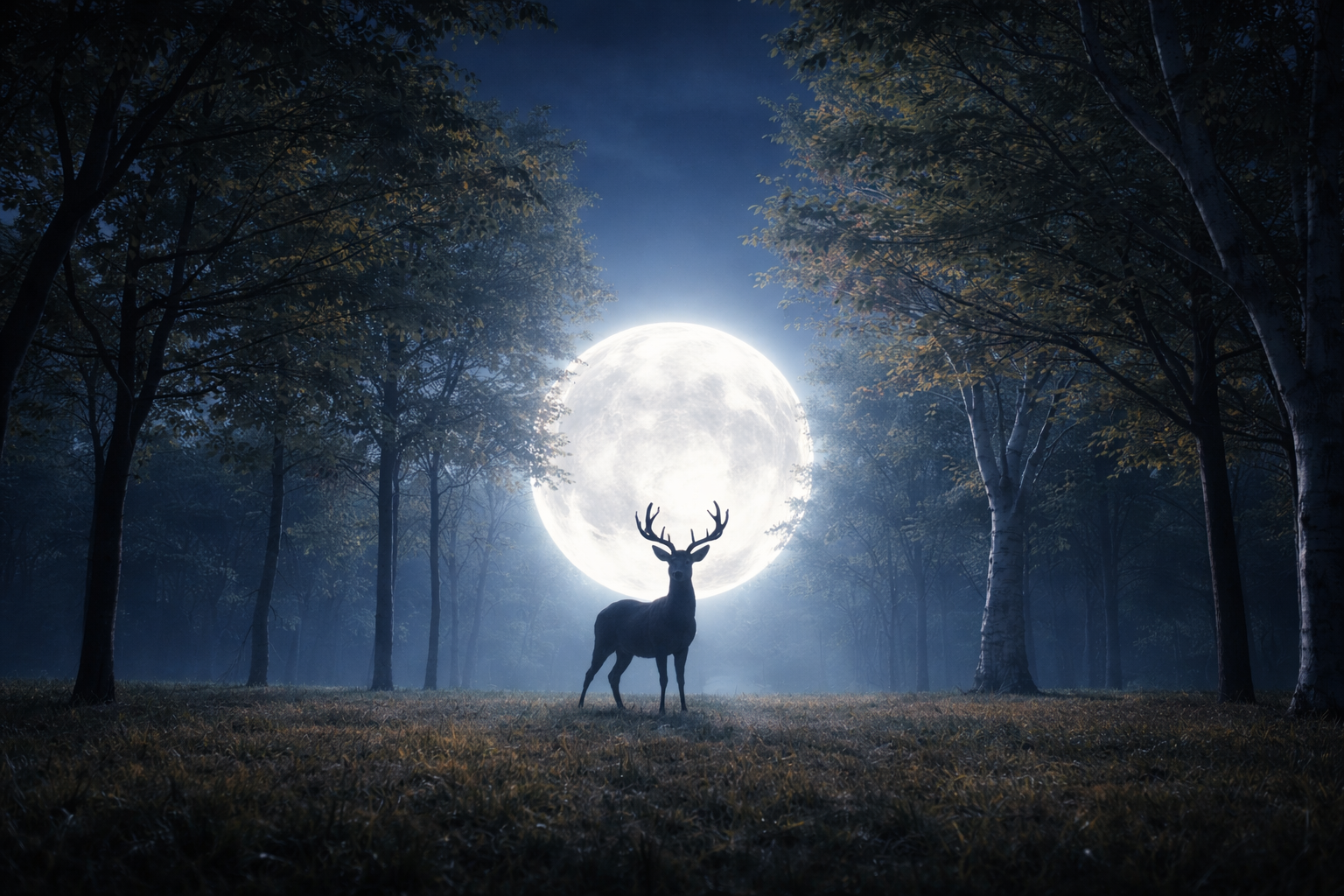 A mystical night landscape